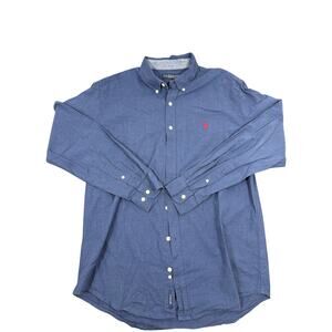 U.S. Polo Assn. Men’s Button-Down Shirt Blue Chambray Long Sleeve Large